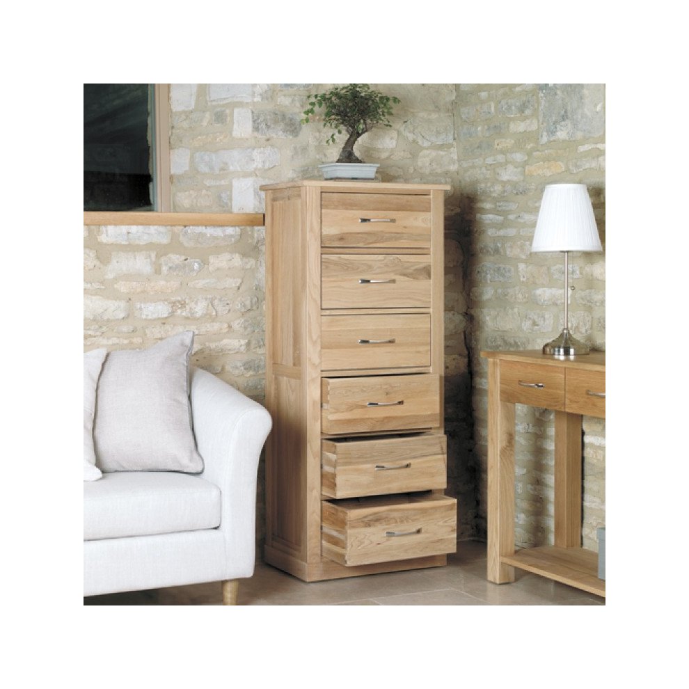 Baumhaus Mobel 6 Drawer Oak Tallboy Chest of Drawers - image 2