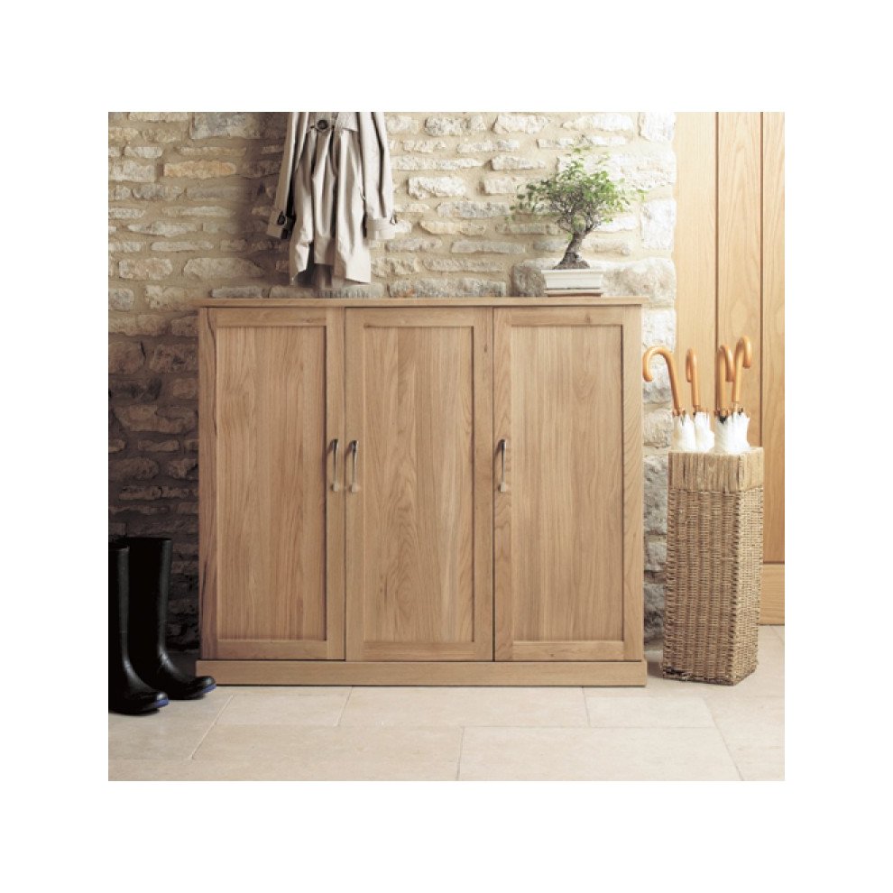 Baumhaus Mobel 8 Shelf Oak Extra Large Shoe Cupboard - image 2
