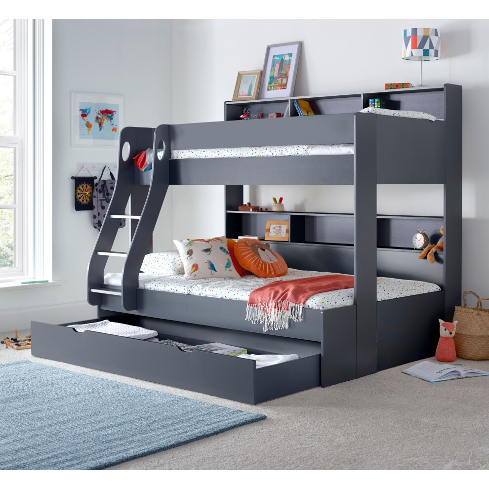 Bedmaster Oliver Onyx Grey Triple Sleeper Bunk Bed - image 2