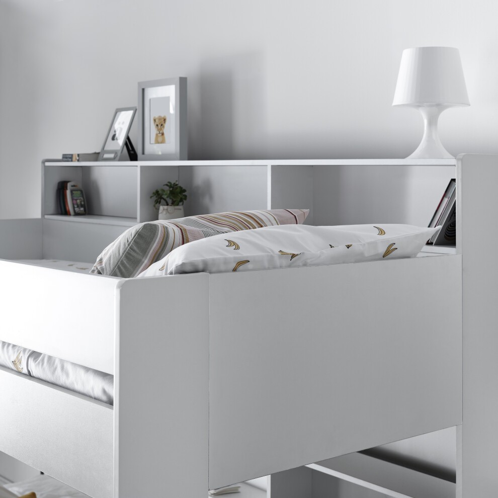 Bedmaster Oliver White Triple Sleeper Single Drawer Bunk Bed - image 5