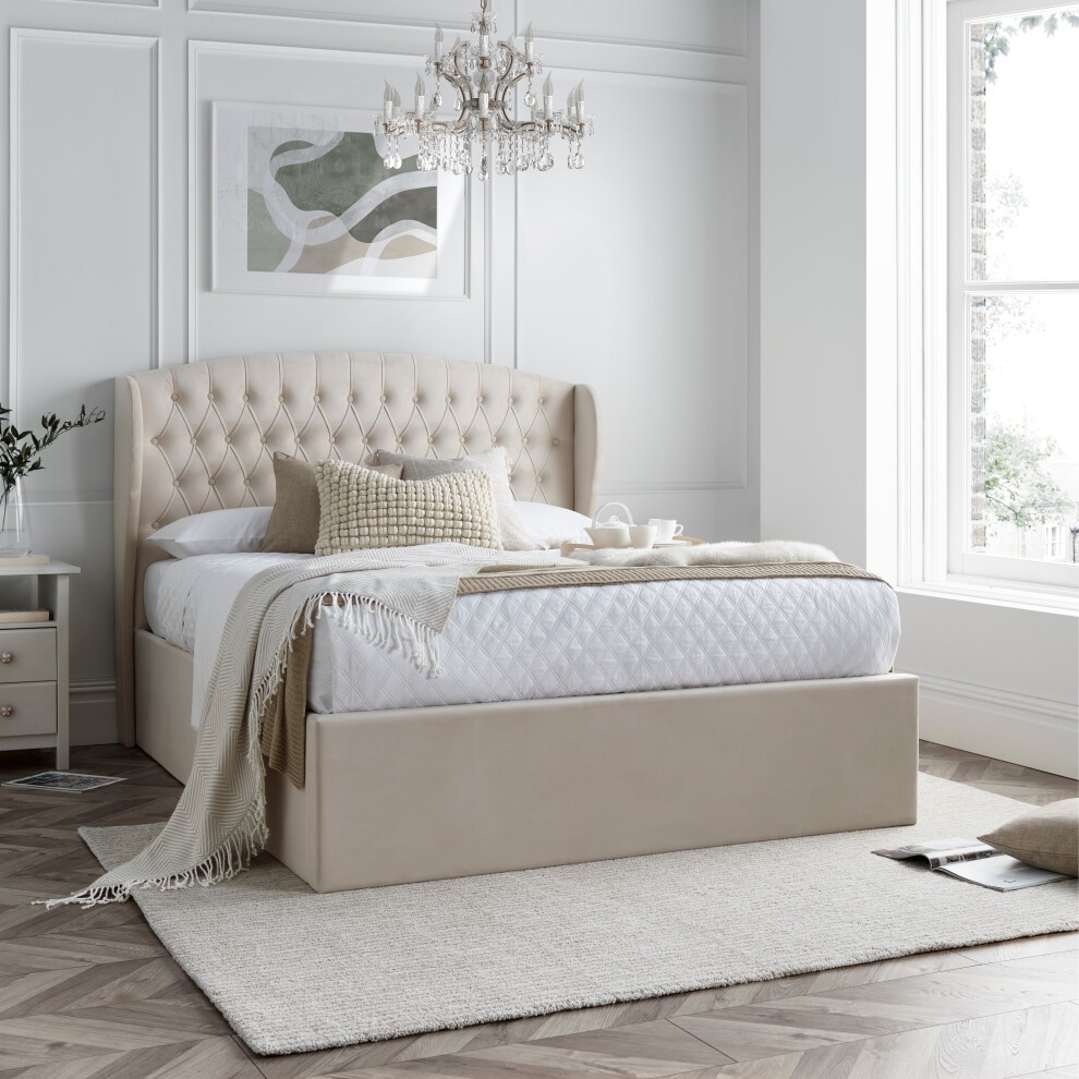 Bedmaster Warwick King Size Warmstone Velvet Ottoman Bed - image 2