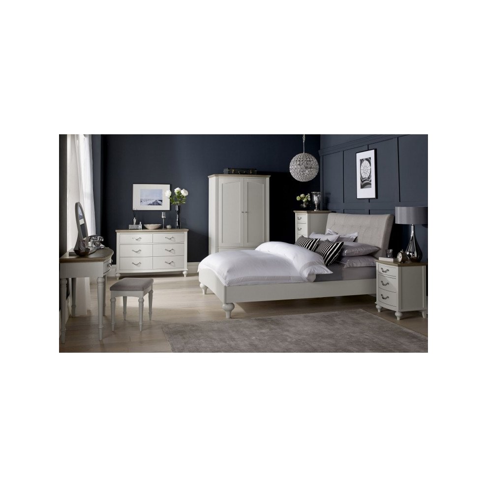 Bentley Designs Montreux Grey Washed Oak and Soft Grey 3 Drawer Bedside Table - image 3
