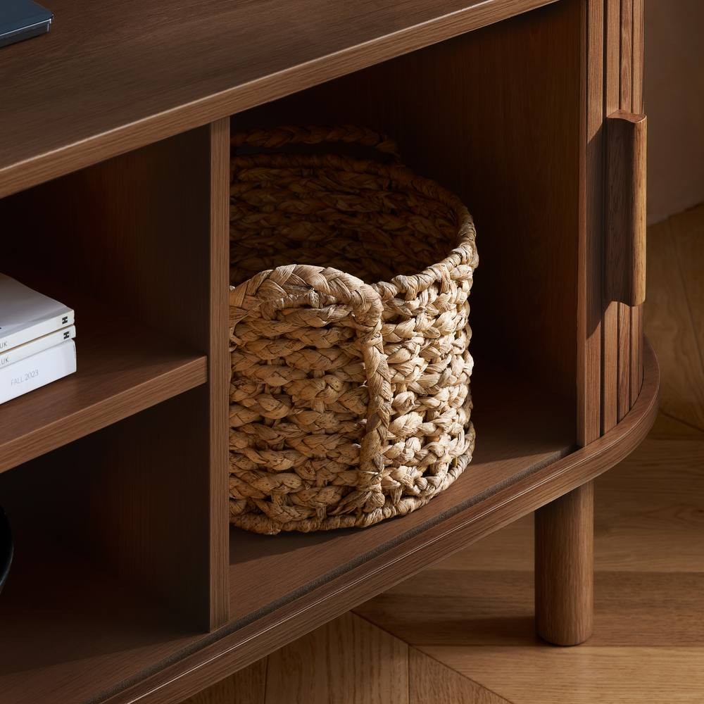 Birlea Axel Dark Brown 2 Door Fluted TV Unit - image 4