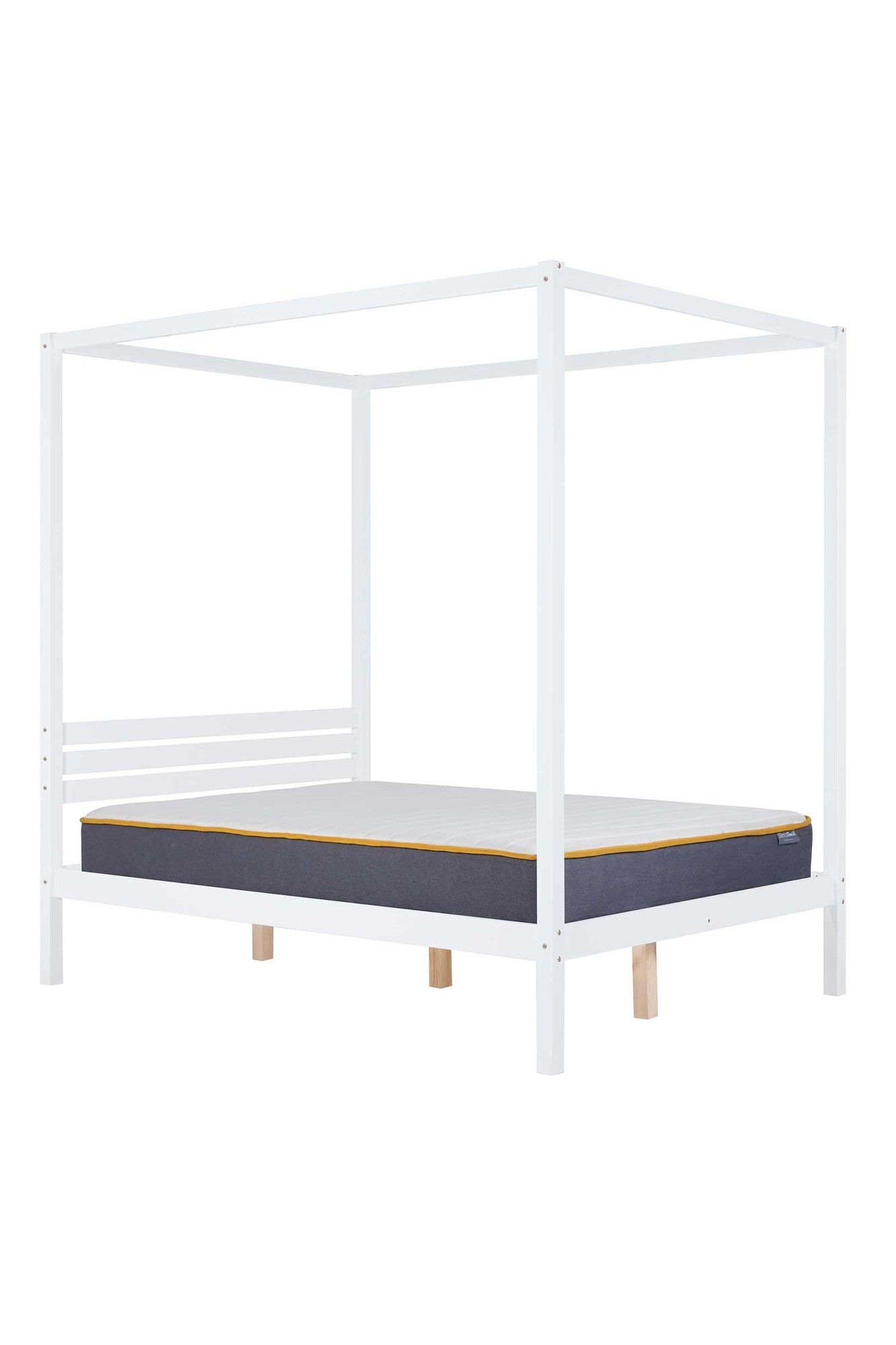 Birlea Mercia Four Poster Bed Frame, Double, White - image 2