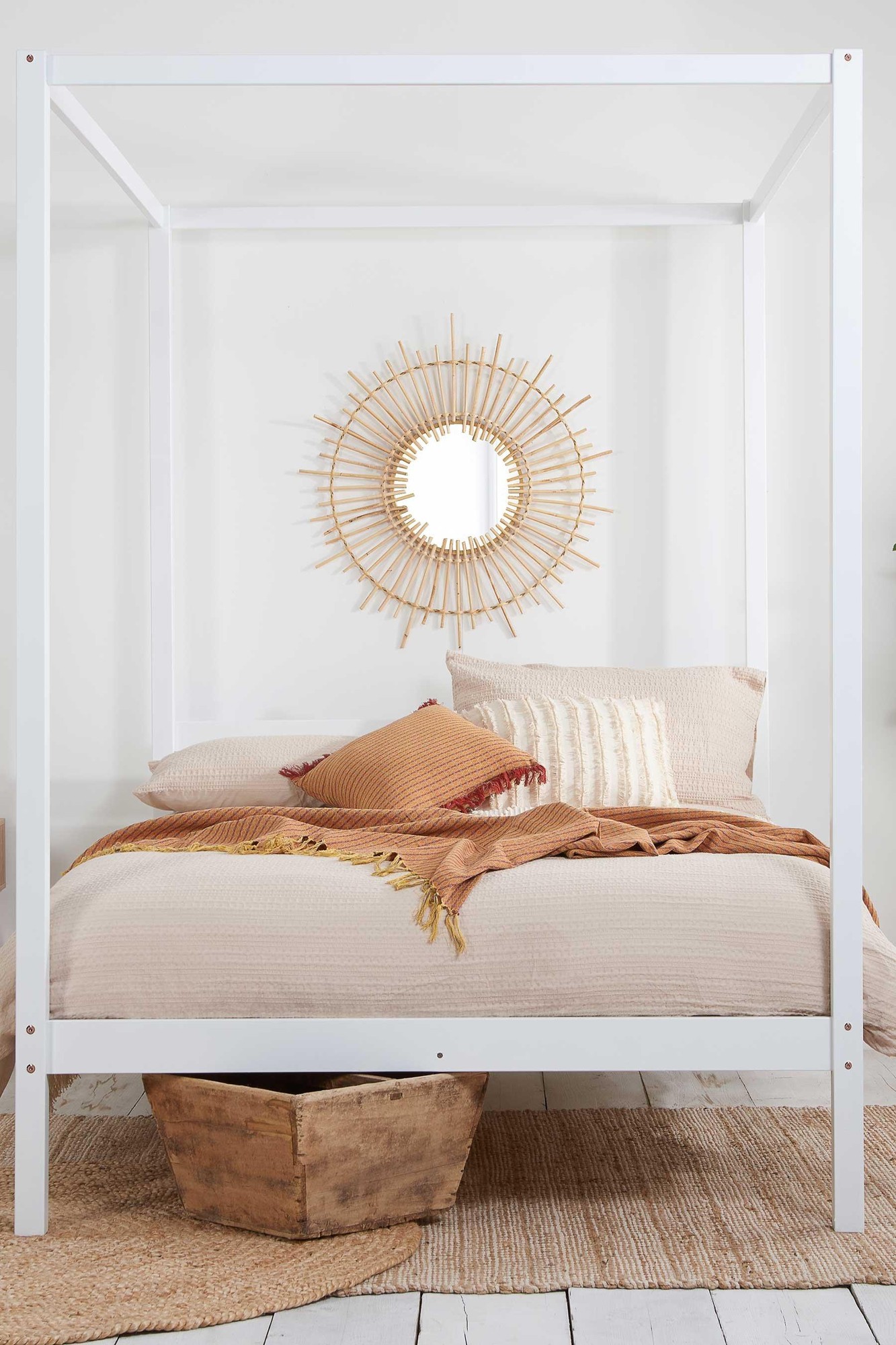 Birlea Mercia Four Poster Bed Frame, Double, White - image 5