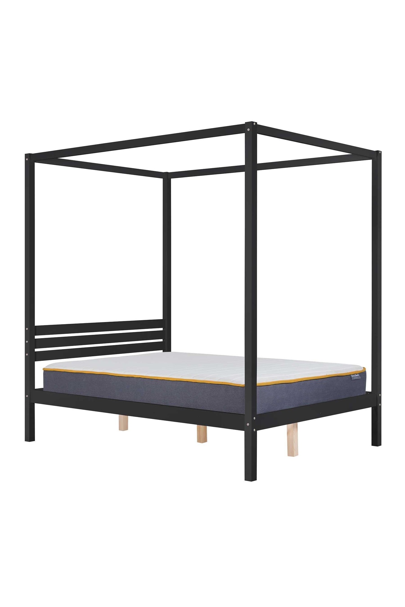 Birlea Mercia Four Poster Bed Frame, King Size, Black - image 2