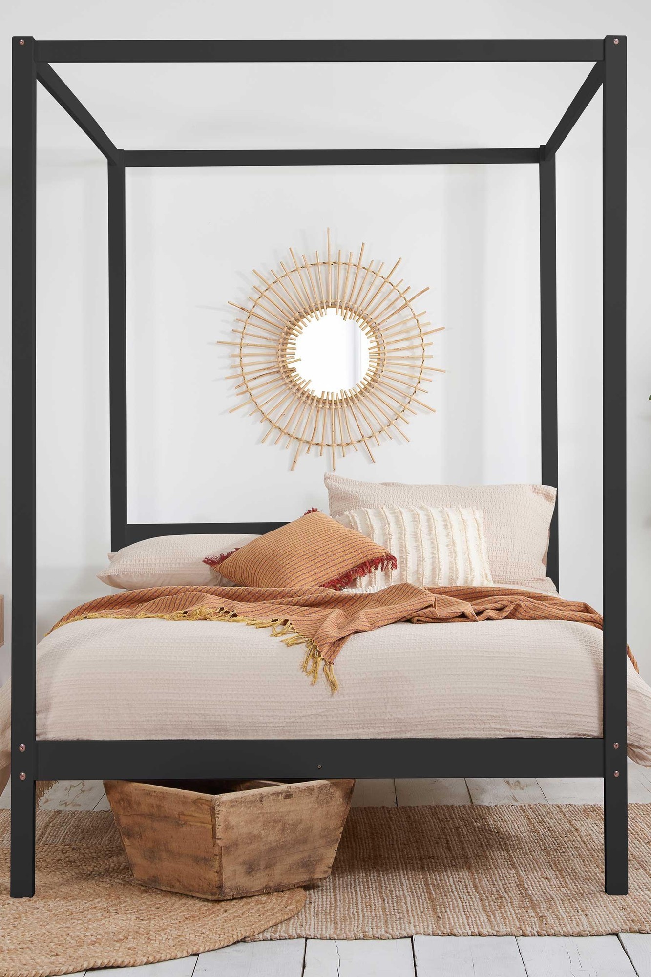 Birlea Mercia Four Poster Bed Frame, King Size, Black - image 3