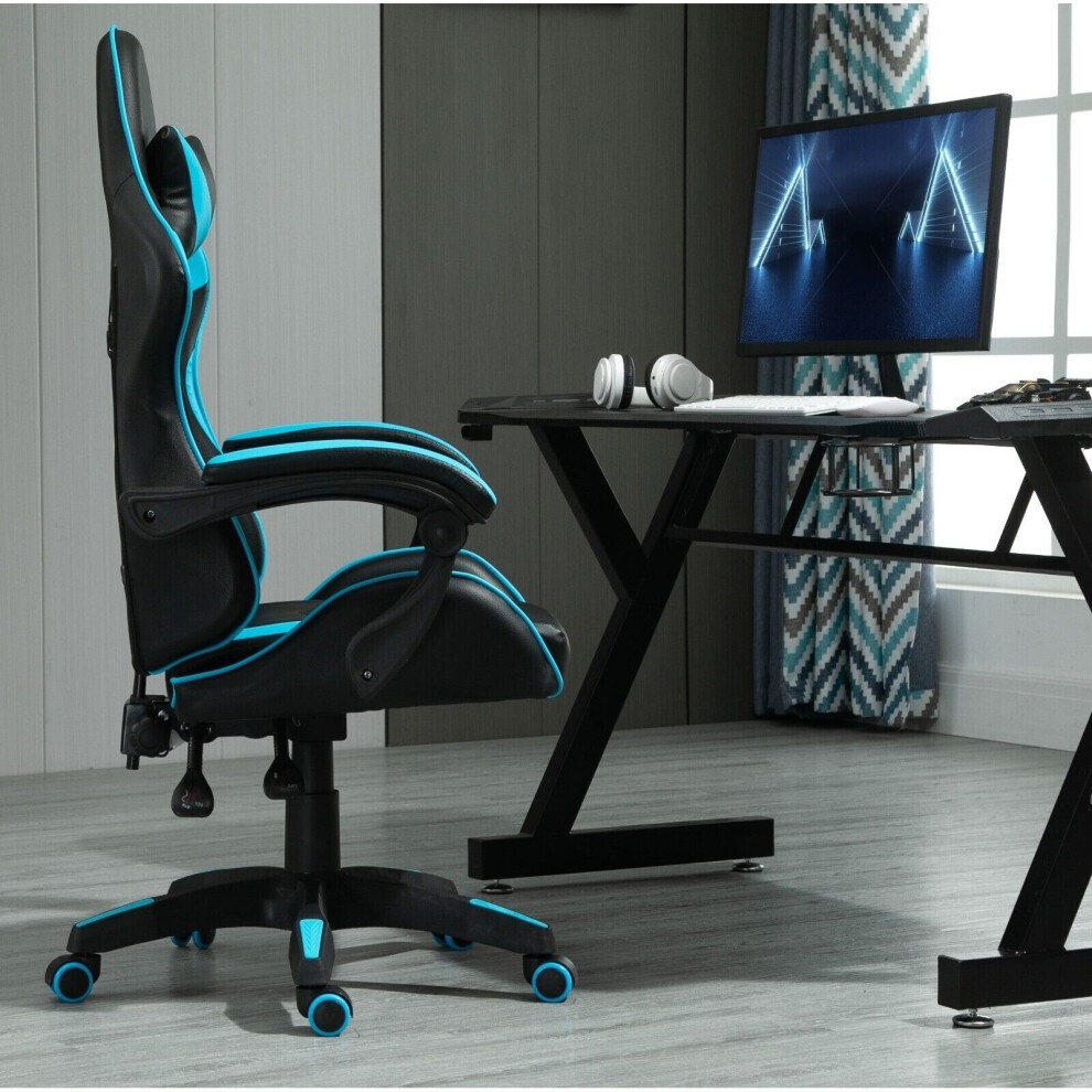Blue Adjustable Tilt and Swivel Gaming Chair - image 3