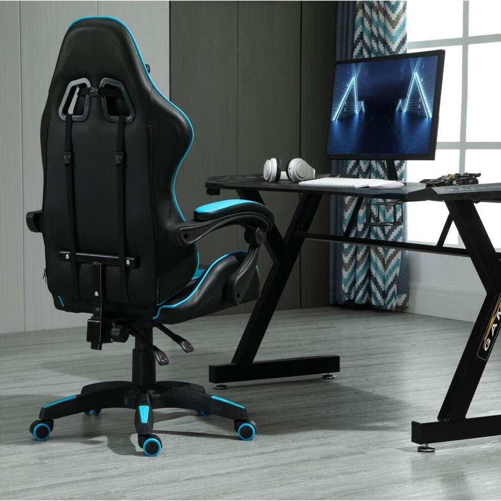 Blue Adjustable Tilt and Swivel Gaming Chair - image 5