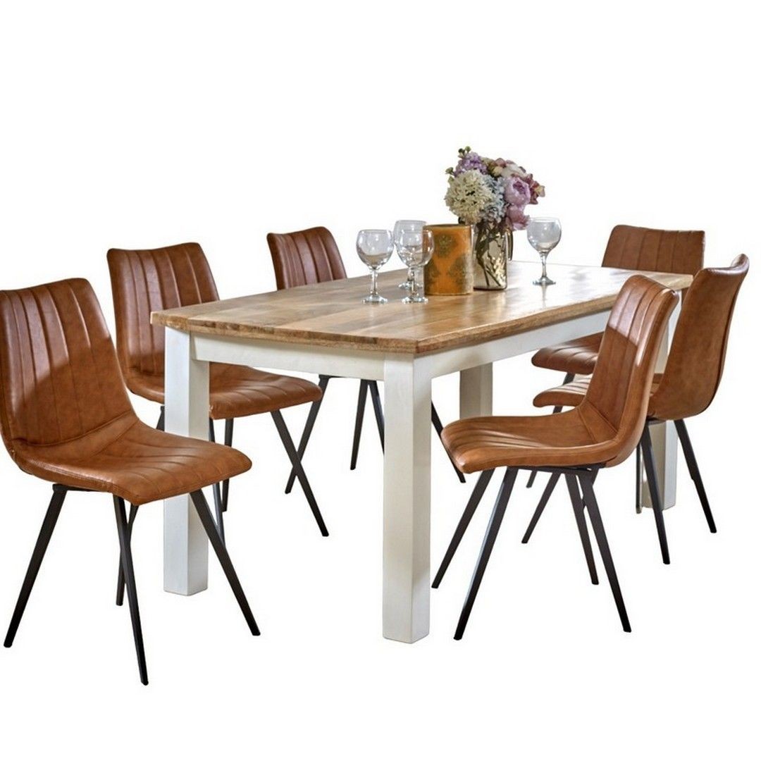 Brooklyn Alfie 6 Seater Solid Mango Wood Dining Table - image 3