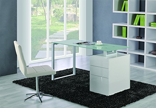 Centurion Supports Calista Single Door Single Cabinet Gloss White Computer Desk - image 2