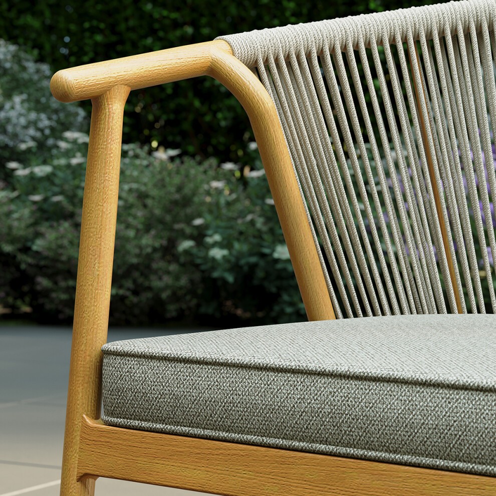 Charles Bentley Almada Rope Weave 6 Seater Garden Dining Set - image 3