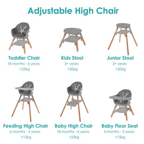 Clair De Lune 6in1 Highchair- Beige - image 2