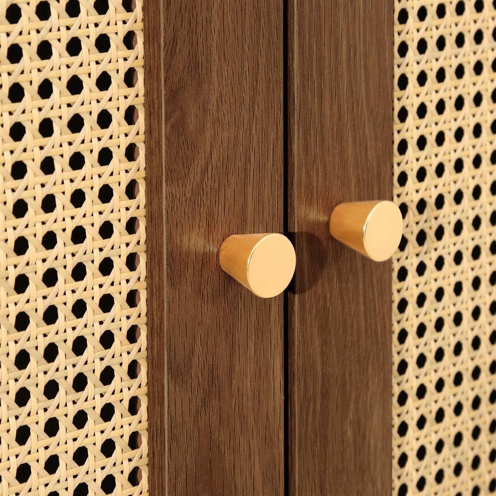 Croxley 2 Door Single Drawer Rattan Wardrobe - image 2