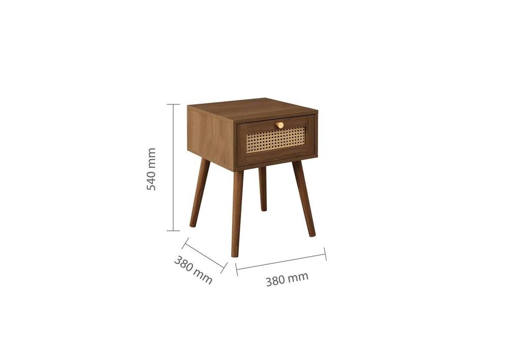 Croxley Single Drawer Rattan Bedside Table - image 5