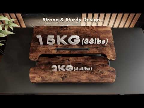 Dark Wood Standing Desk Converter - image 2