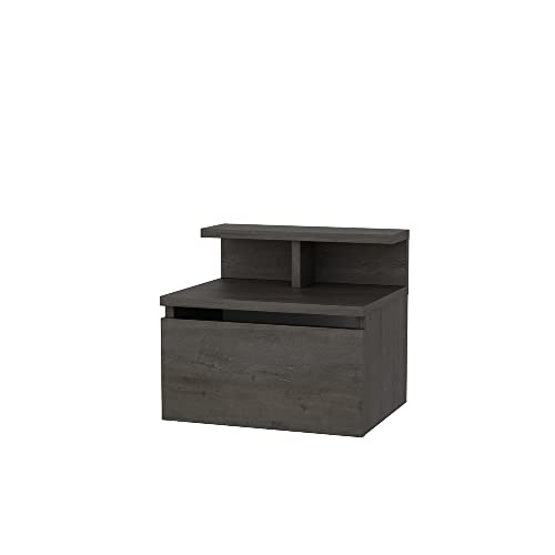 Decorotika Alice Wenge Single Drawer Single Shelf Floating Bedside Table - image 4