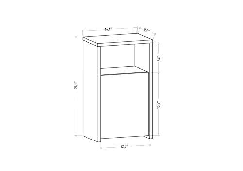 Decorotika Carlin White Single Door Single Shelf Bedside Table - image 2