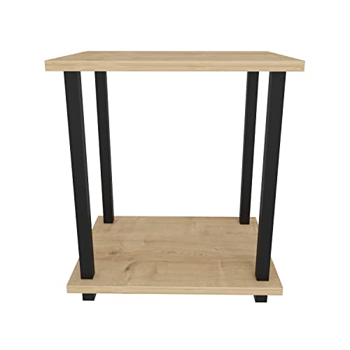 Decorotika Gurnee 2 Tier Black and Oak Side Table - image 4