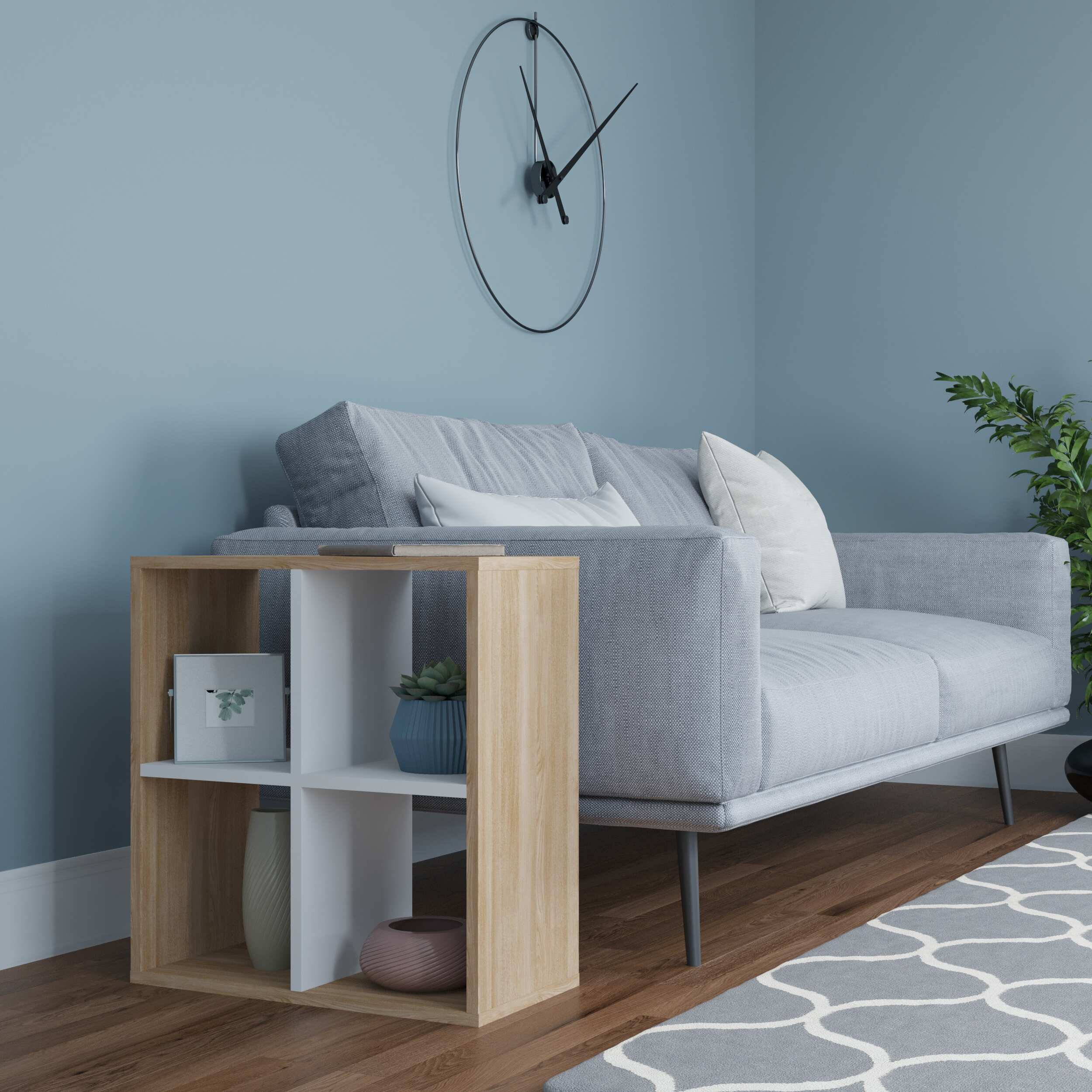 Decorotika Hansen 4 Shelf Oak Side Table - image 2