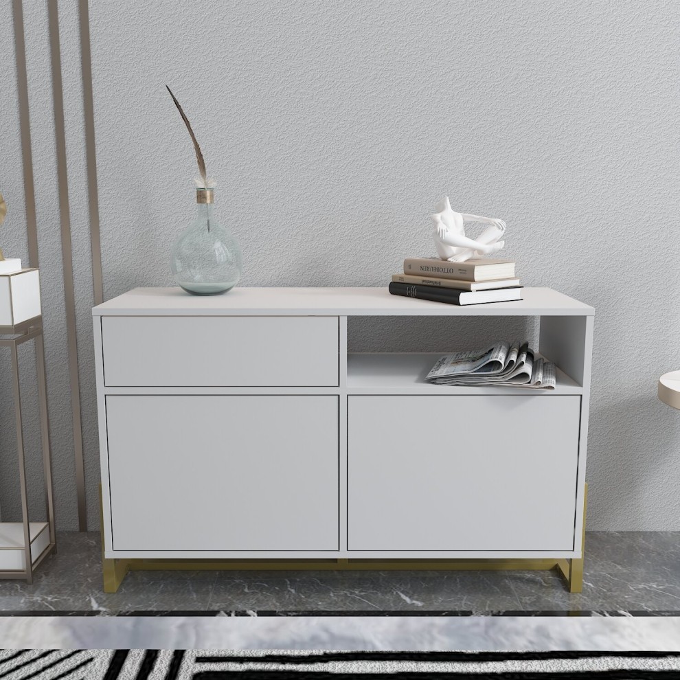 Decorotika Utopie White 3 Cabinet Sideboard - image 2