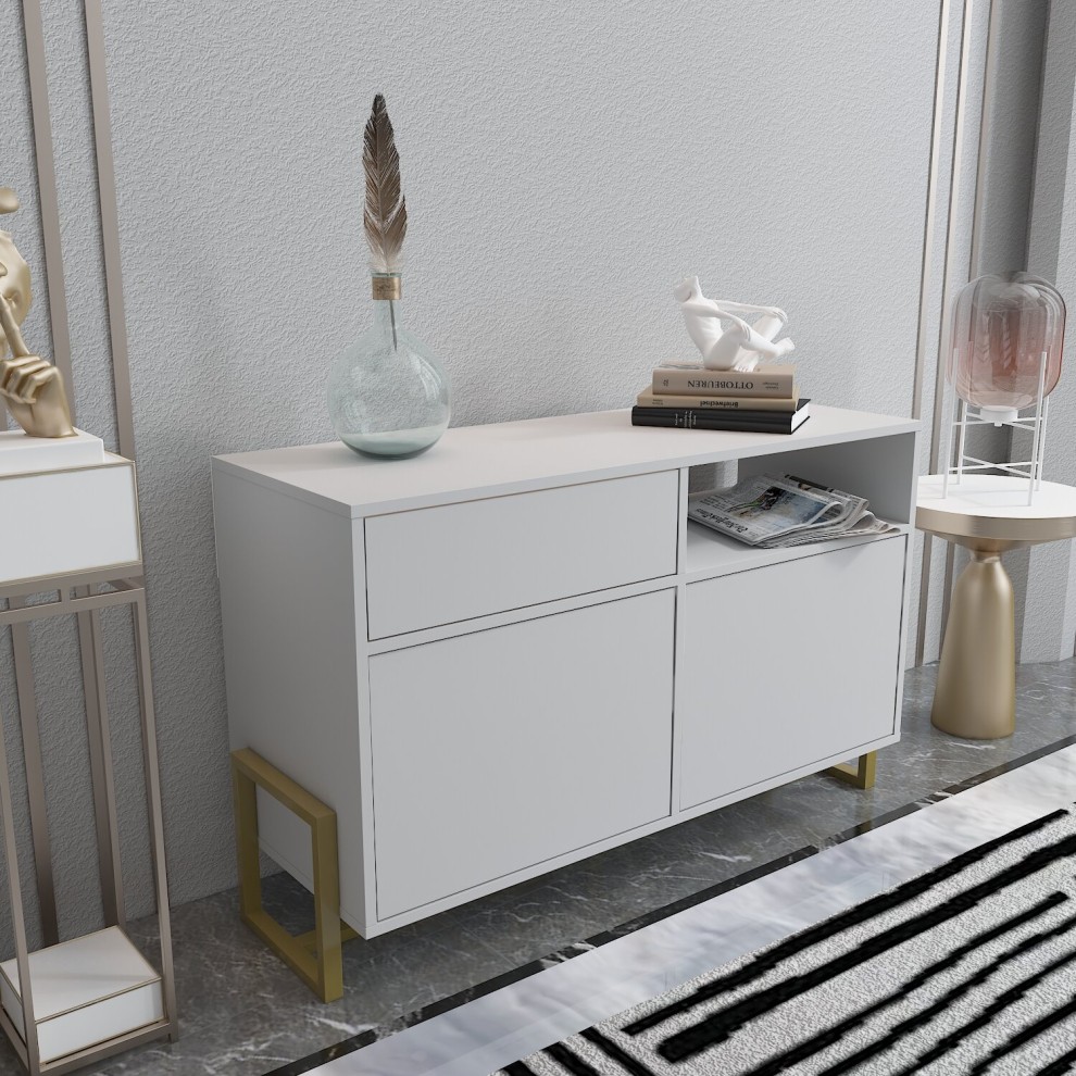 Decorotika Utopie White 3 Cabinet Sideboard - image 3