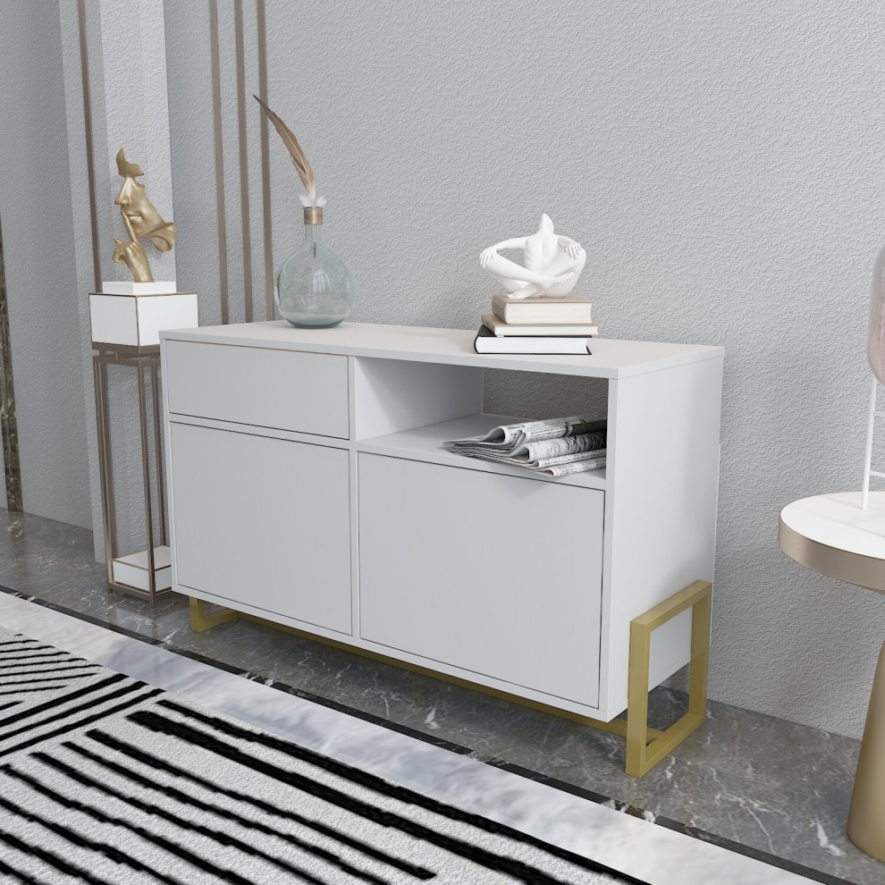 Decorotika Utopie White 3 Cabinet Sideboard - image 4