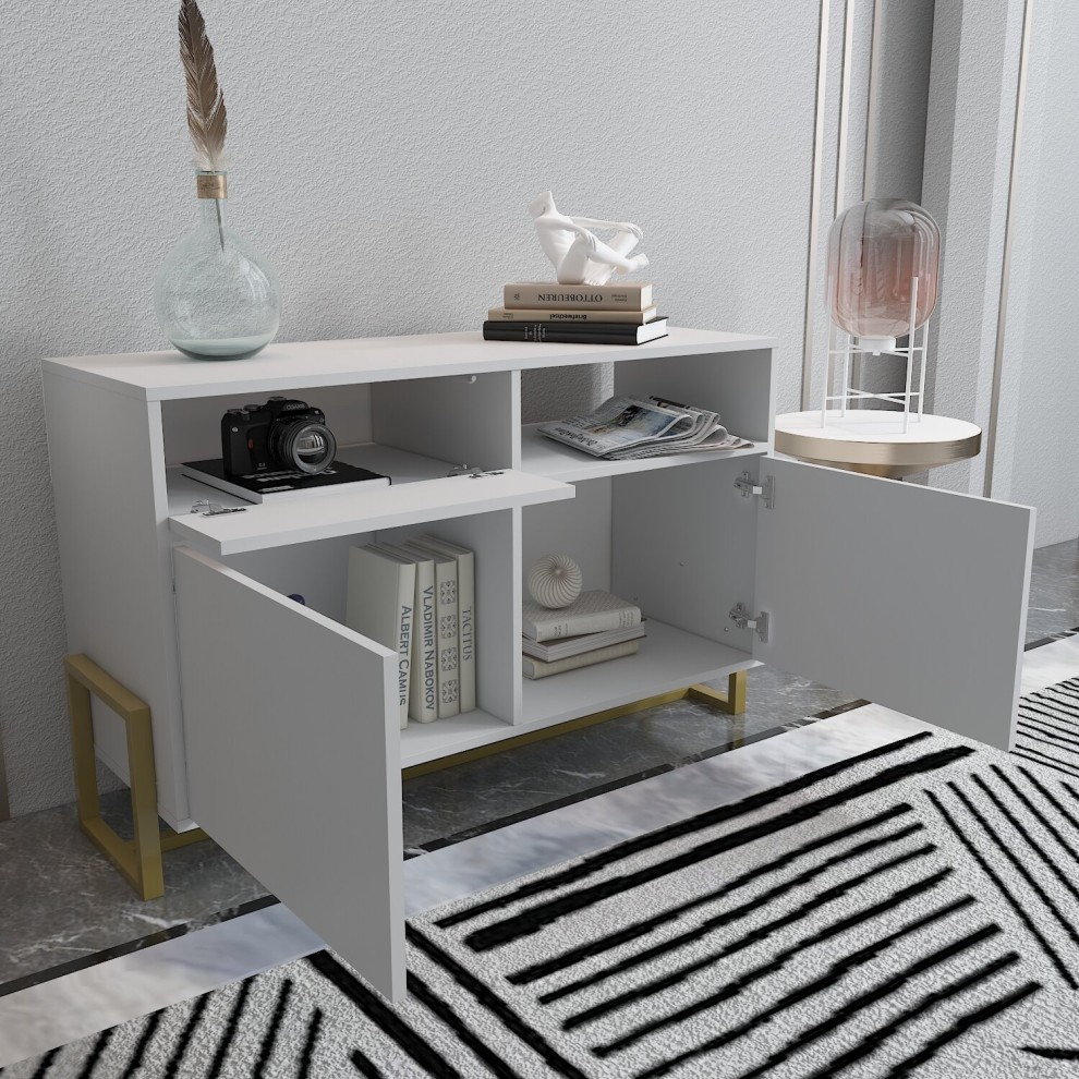 Decorotika Utopie White 3 Cabinet Sideboard - image 5
