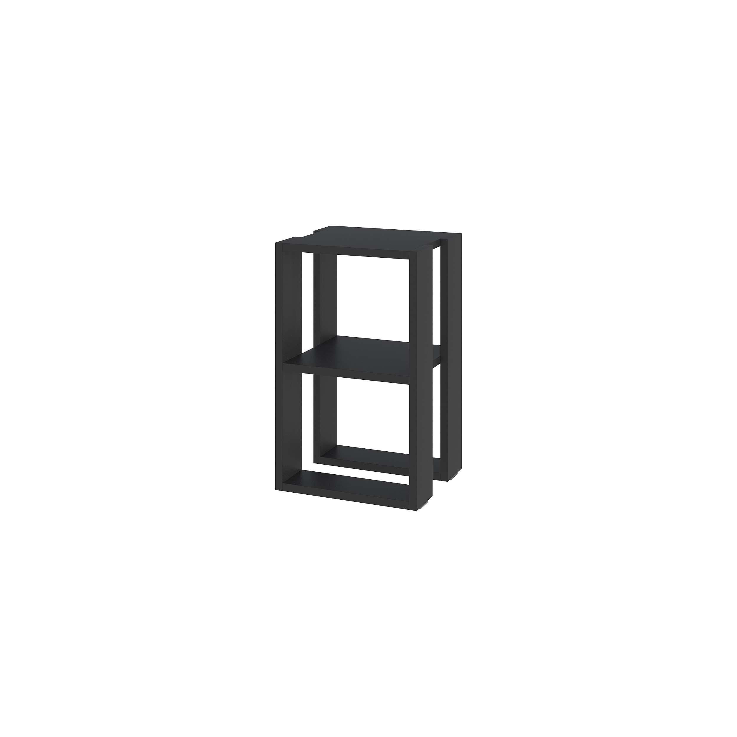 Decortie Lonie Black Bute Single Shelf Modern Bedside Table - image 3