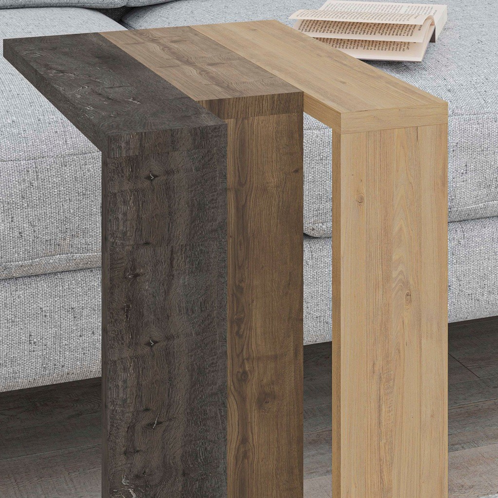 Decortie Muju Dark Coffee and Oak C Side Table - image 4
