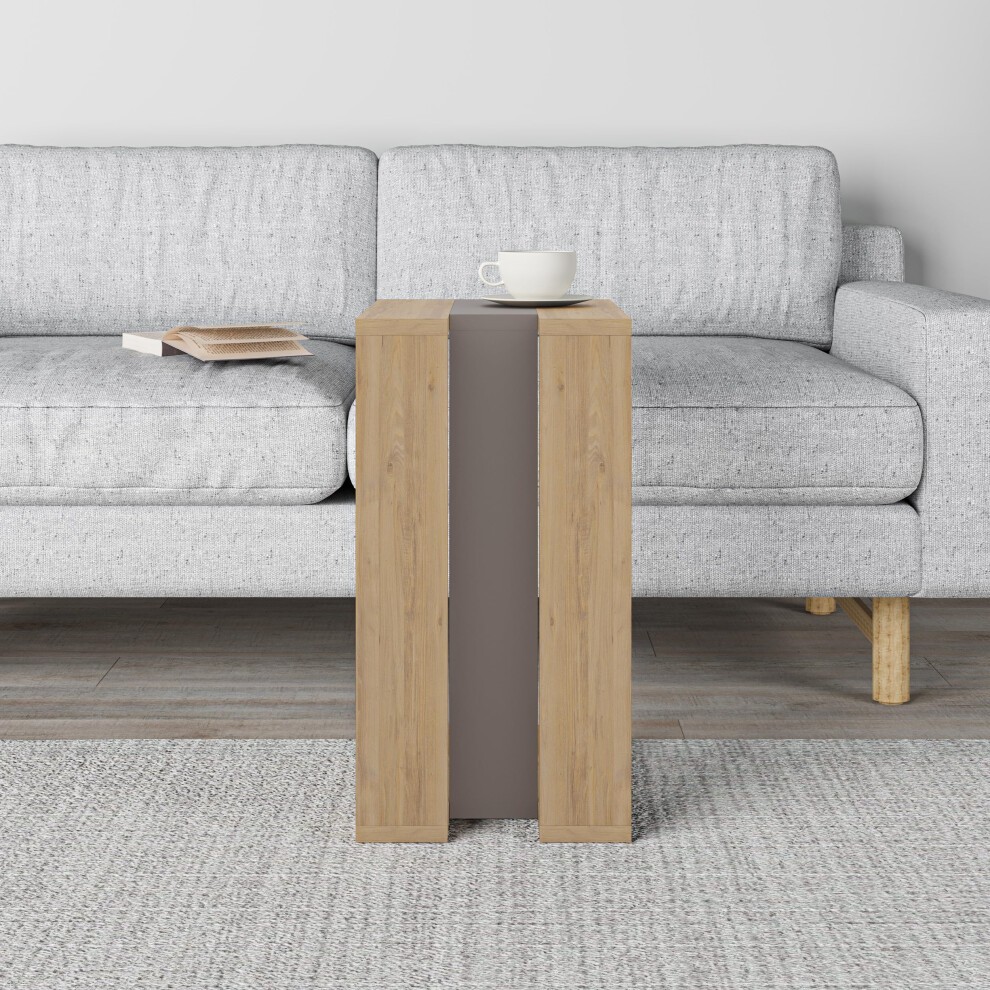 Decortie Muju Oak and Mocha Grey C Side Table - image 3