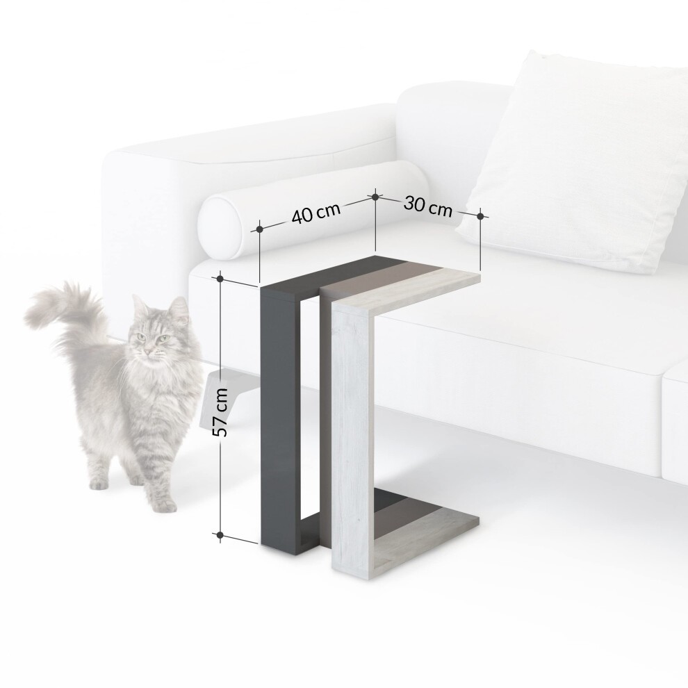 Decortie Muju Oak and Mocha Grey C Side Table - image 4