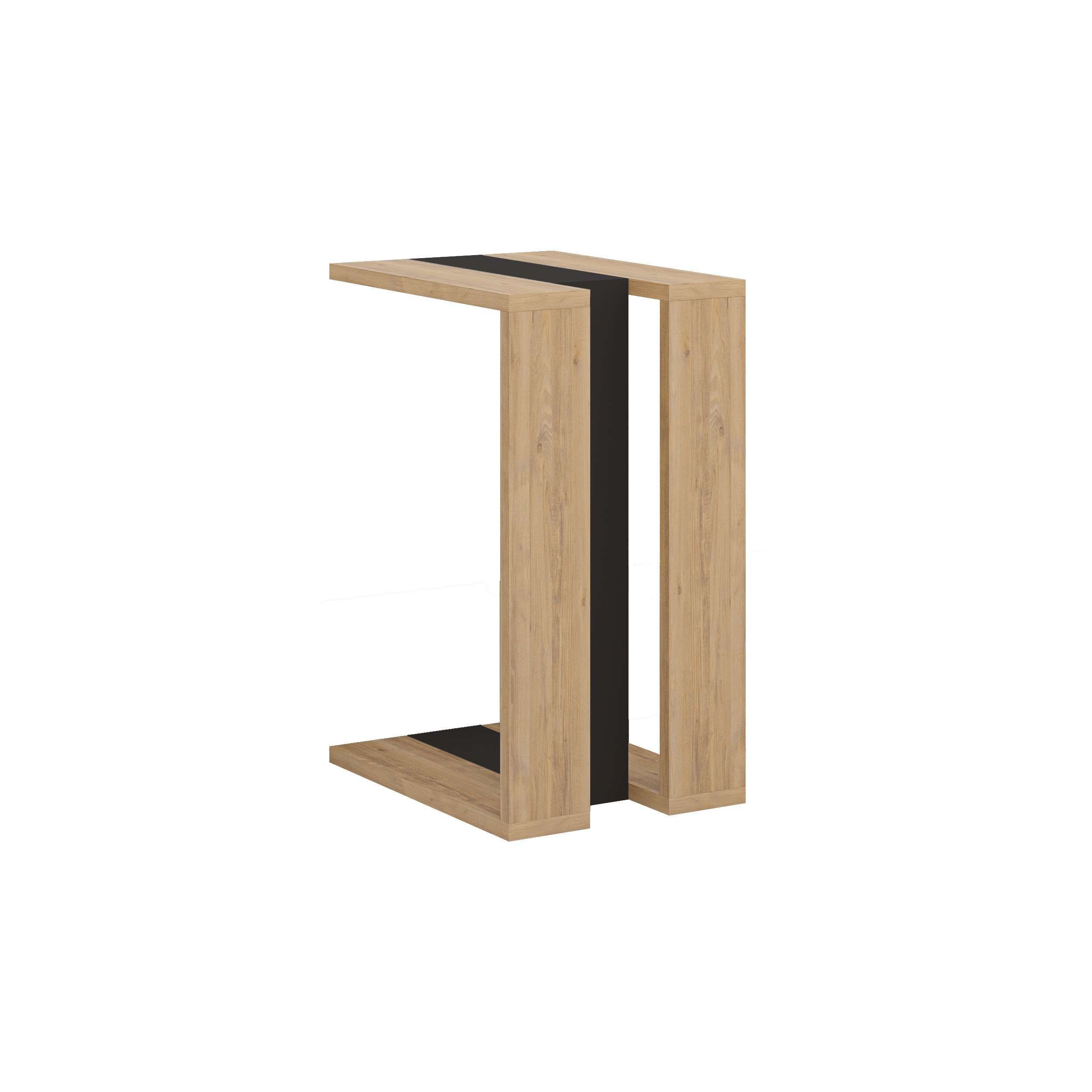 Decortie Muju Oak and Silky Black C Side Table - image 3