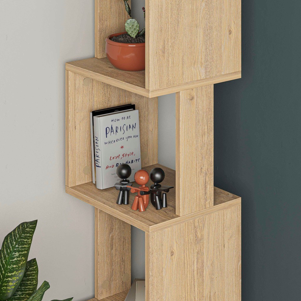 Decortie Piri Oak 5 Shelf Bookcase - image 4