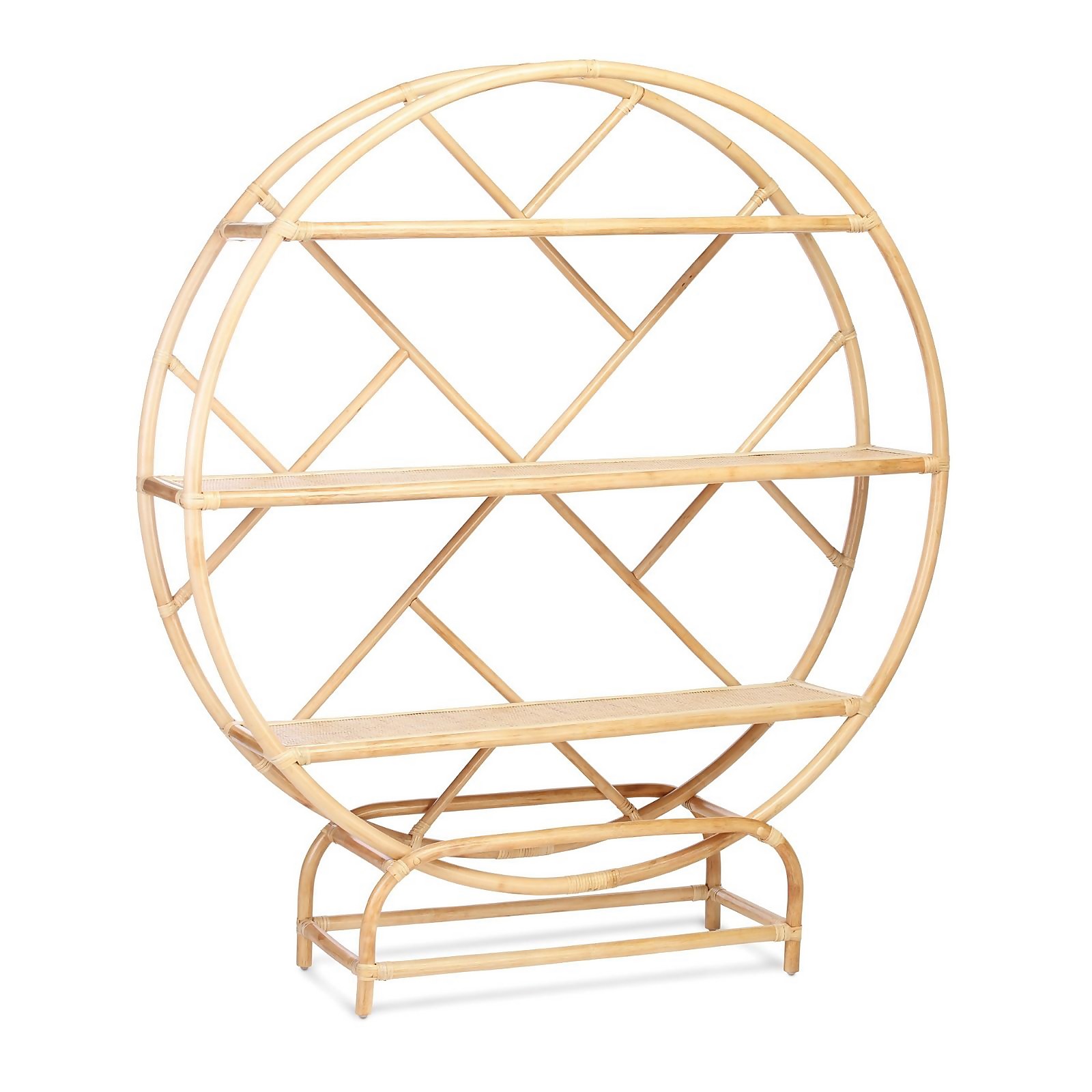 Desser 3 Shelf Rattan Freestanding Large Etagere Bookcase - image 4