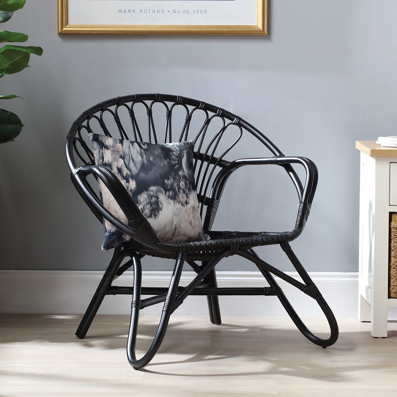 Desser Nordic Black Rattan Chair - image 2