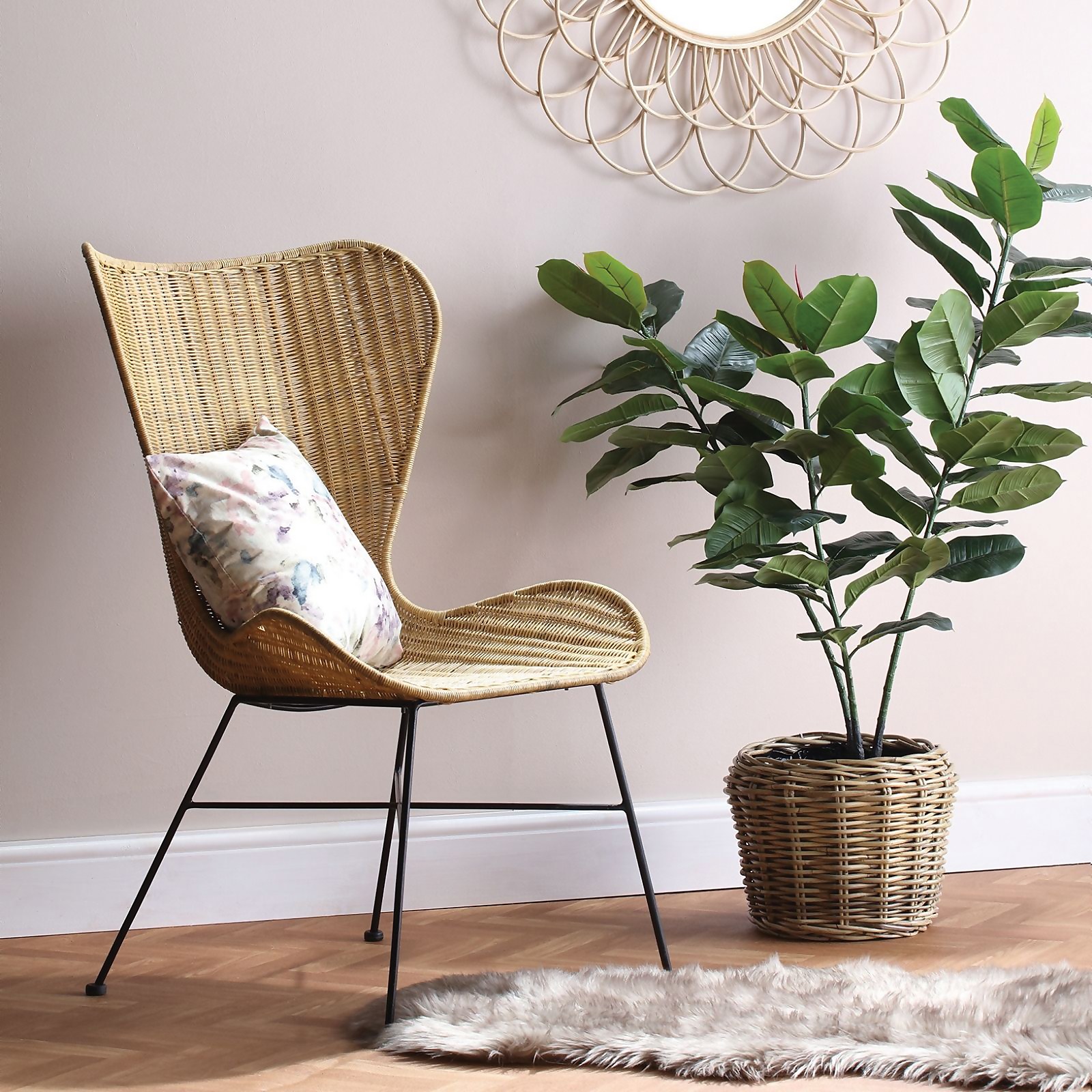 Desser Porto Natural Wing Wicker Dining Chair - image 2