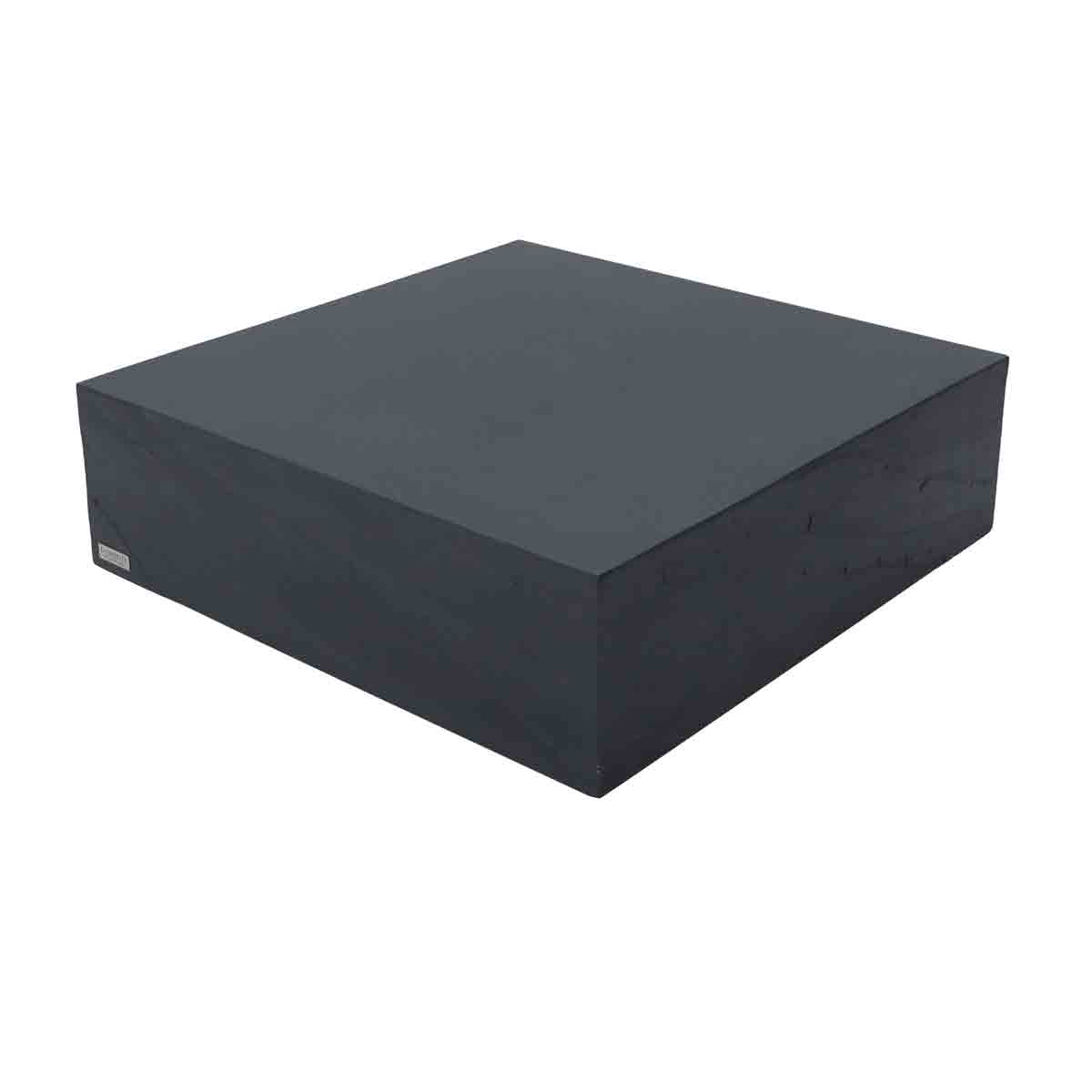 Slate black large coffee table with a sleek, square design made from GRC material, featuring a smooth surface and modern aesthetic suitable for indoor or outdoor use.