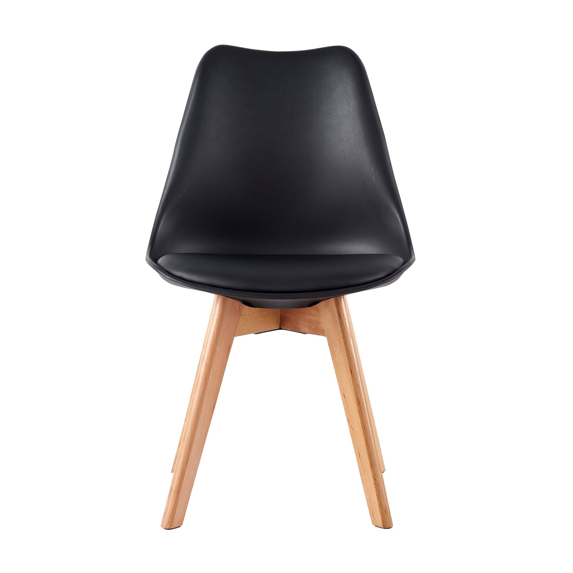 Eva Black Padded Seat Dining Chair - image 3