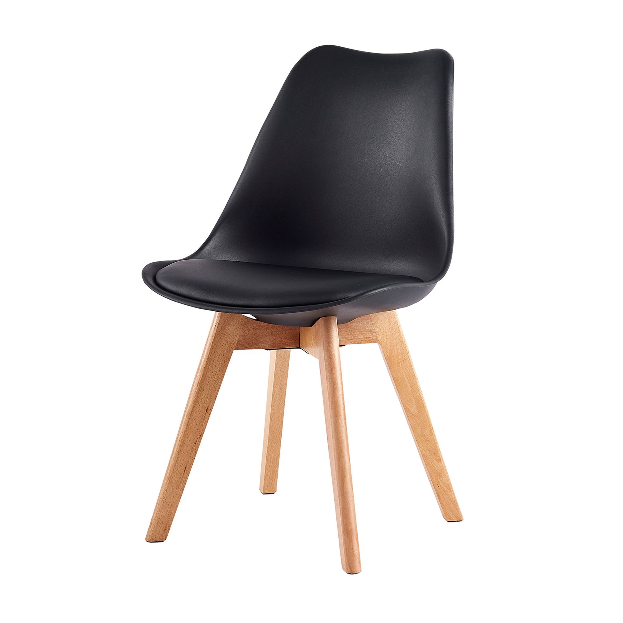 Eva Black Padded Seat Dining Chair - image 4