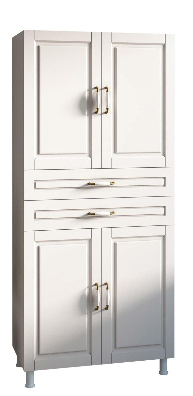 Evu Louis 4 Doors 2 Drawers White Cabinet - image 2