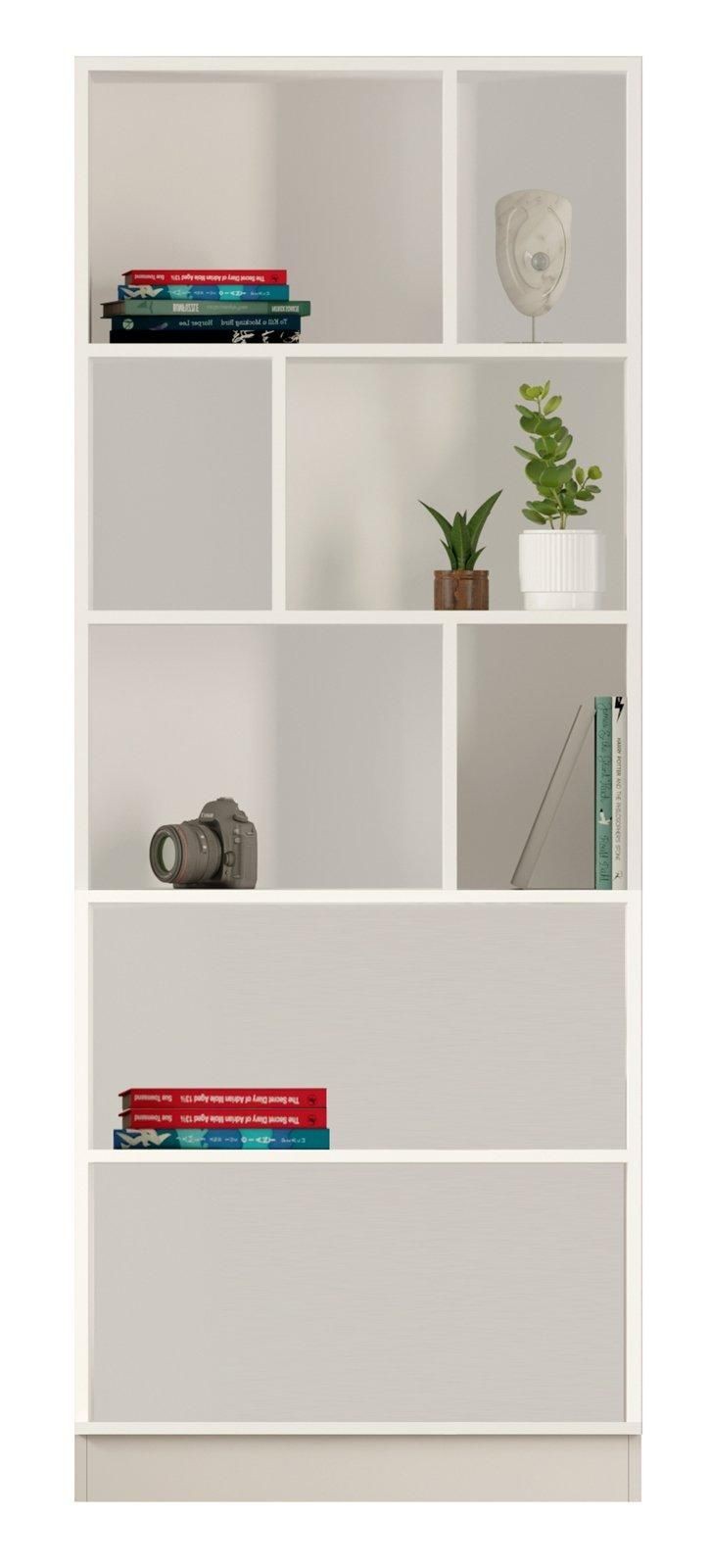 Evu MAISON 2 Door 6 Shelf White Bookcase - image 4