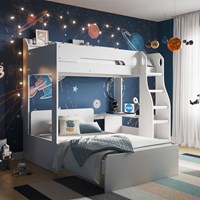 Flair Cosmic White Wooden L Shaped Bunk Bed - image 2