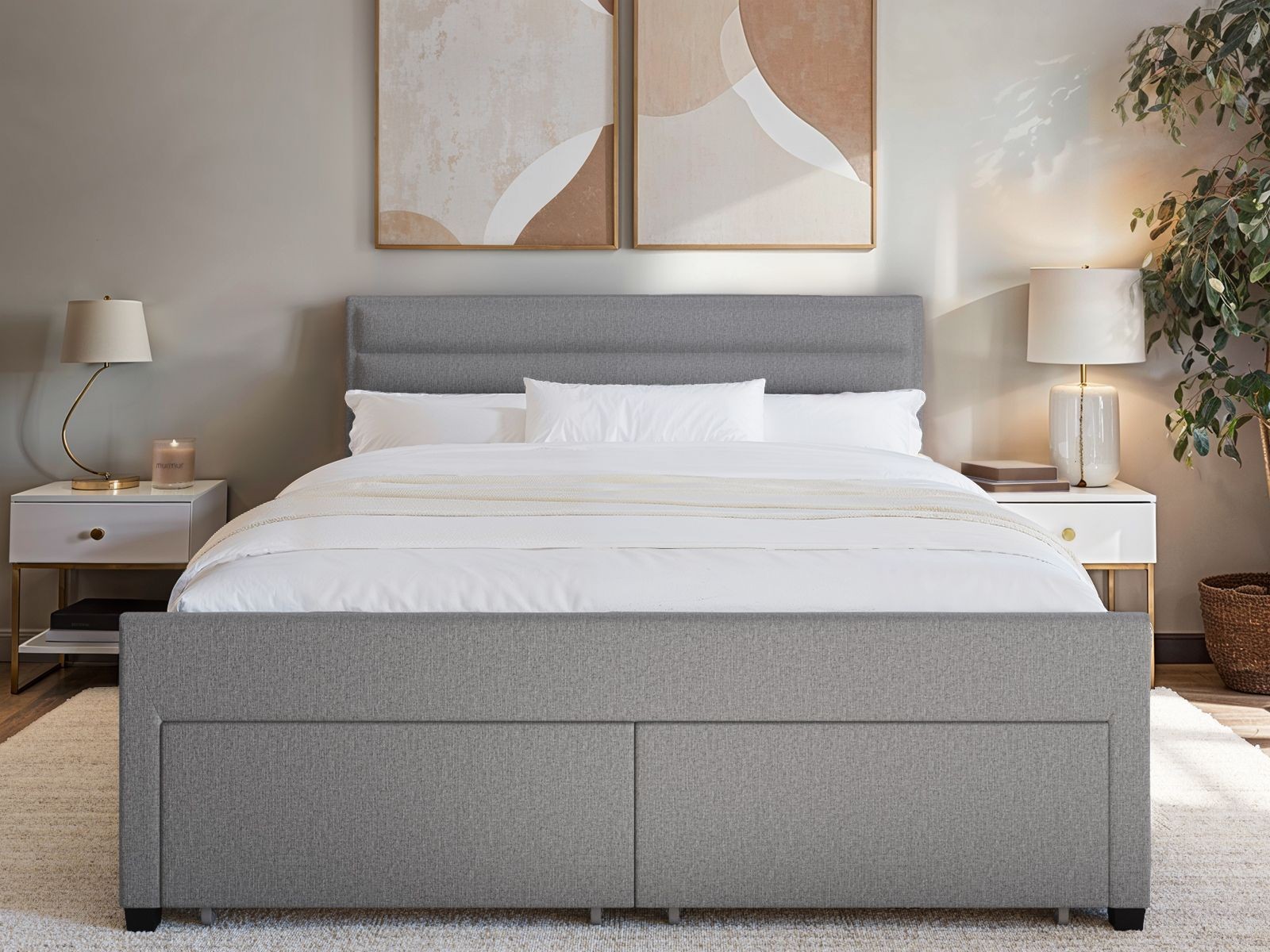 Flair Heybrook Grey 4 Drawer Double Bed - image 4