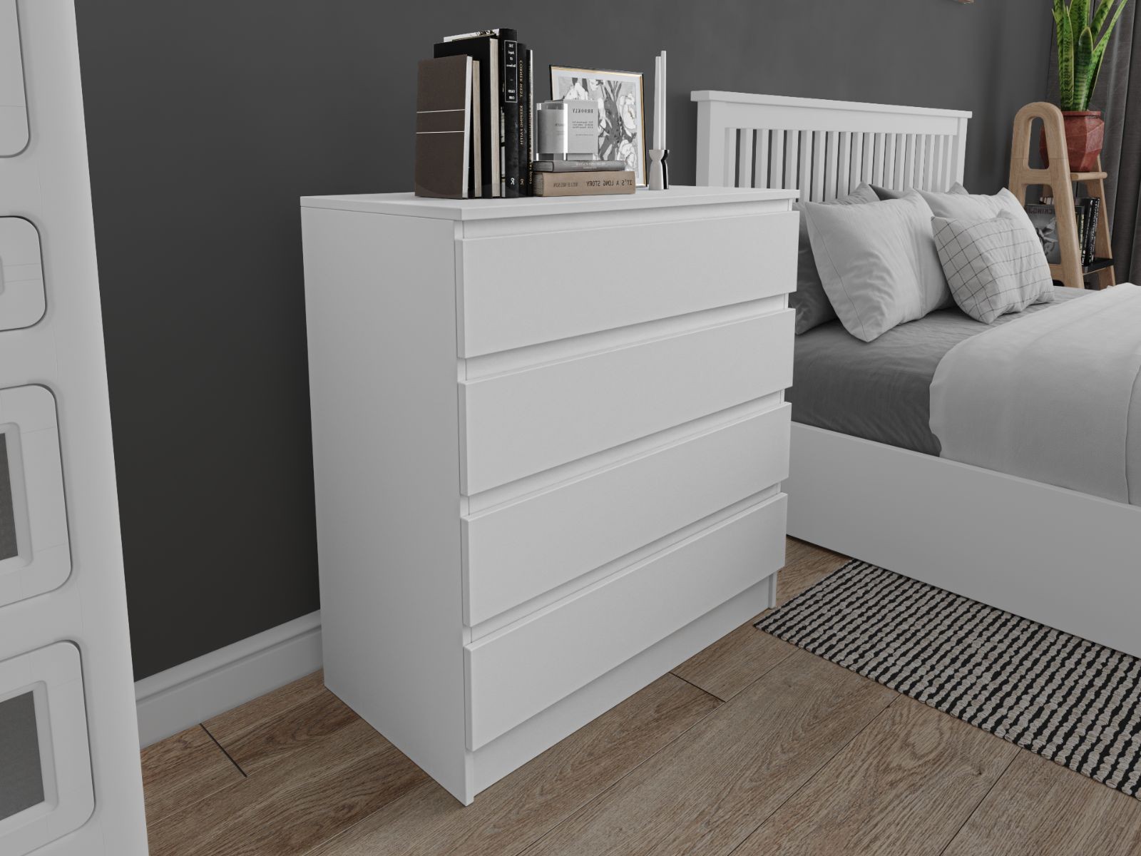 Flair Toivo White 4 Drawer Chest of Drawers - image 3