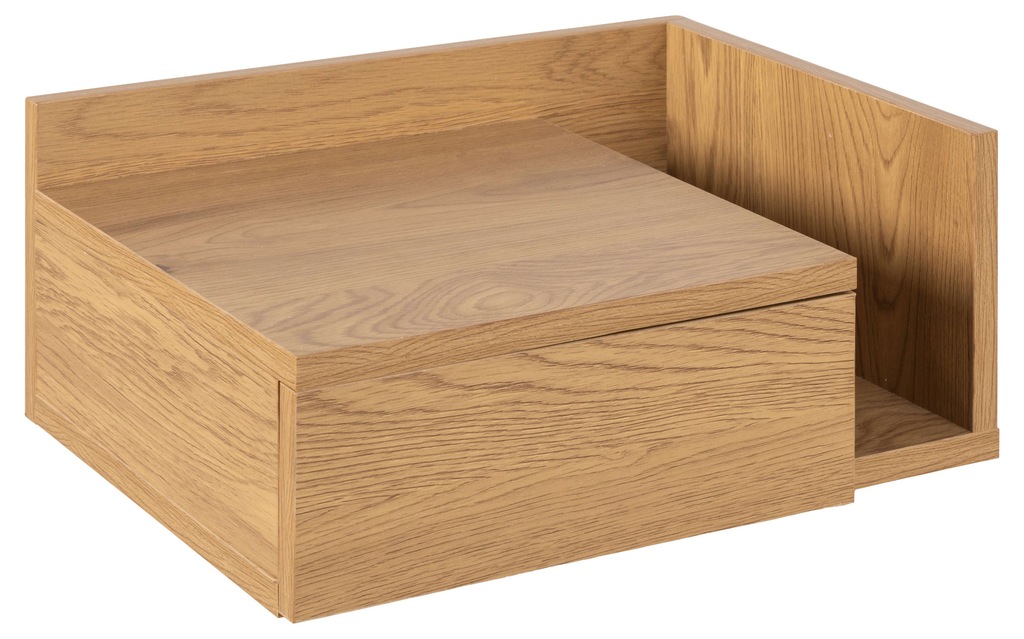 Florence Ashlan Single Drawer Oak Square Bedside Table - image 2