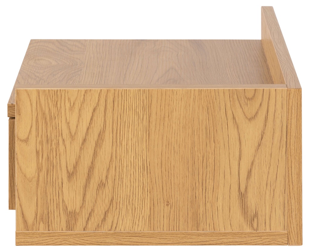 Florence Ashlan Single Drawer Oak Square Bedside Table - image 3