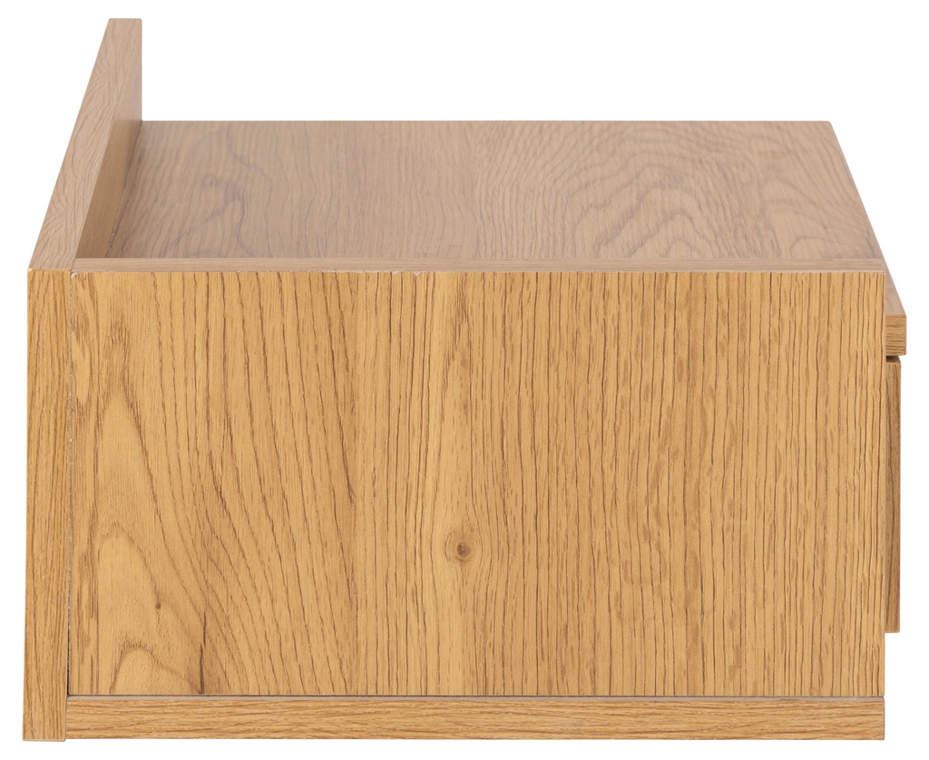 Florence Ashlan Single Drawer Oak Square Bedside Table - image 4