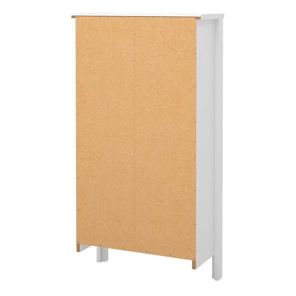 Florence Barcelona 2 Flip Down Doors White Shoe Cabinet - image 3