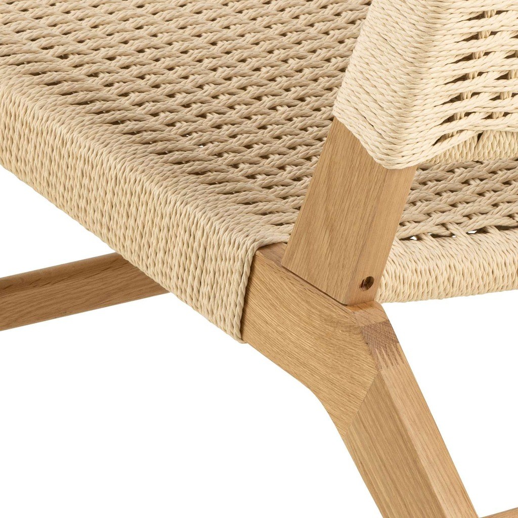 Florence Carson Off White and Oak Lounge Chair - image 3